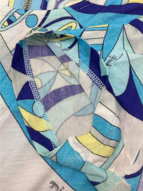 Emilio Pucci（エミリオ プッチ）Emilio Pucci (エミリオ プッチ) シルク混カットソー ブルー サイズ:38の古着・服飾アイテム