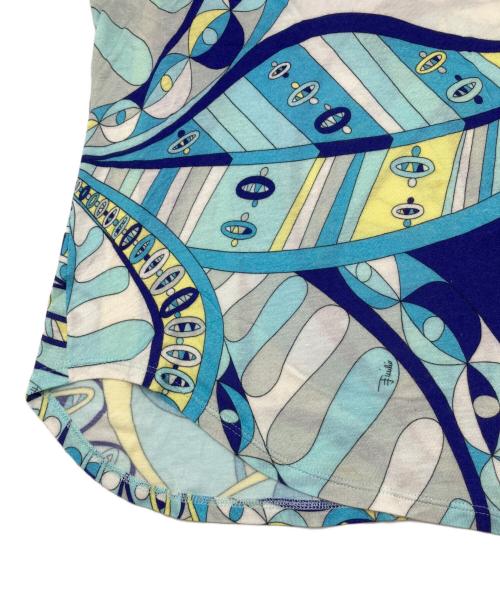 Emilio Pucci（エミリオ プッチ）Emilio Pucci (エミリオ プッチ) シルク混カットソー ブルー サイズ:38の古着・服飾アイテム