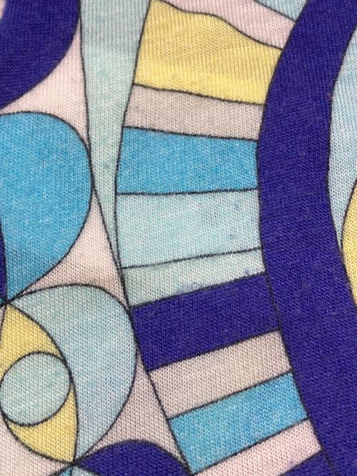 Emilio Pucci（エミリオ プッチ）Emilio Pucci (エミリオ プッチ) シルク混カットソー ブルー サイズ:38の古着・服飾アイテム