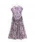 patou Organic Cotton Ruffle Sleeve Printed Maxi Dress/オーガニックコットン ラッフルスリーブ プリント マキシドレス/DR08701195041 ホワイト×パープル サイズ:36：20000円