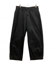 Porter Classic（ポータークラシック）の古着「コットンワイドパンツ」｜ブラック