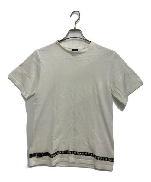 NUMBER (N)INE（ナンバーナイン）NUMBER (N)INE (ナンバーナイン) ベルトプリントTシャツ ホワイト サイズ:2の古着・服飾アイテム