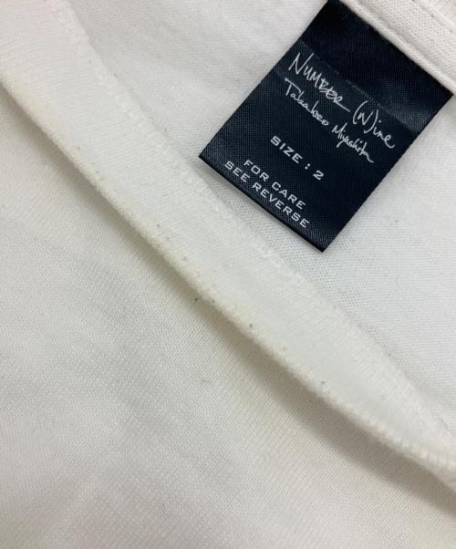 NUMBER (N)INE（ナンバーナイン）NUMBER (N)INE (ナンバーナイン) ベルトプリントTシャツ ホワイト サイズ:2の古着・服飾アイテム