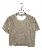AURALEEオーラリー）の古着「AURALEE HAND CROCHET KNIT TEE」｜ベージュ