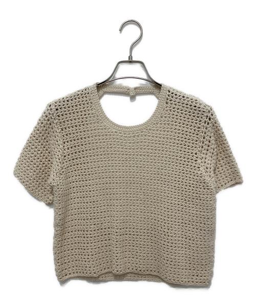 AURALEE（オーラリー）AURALEE (オーラリー) AURALEE HAND CROCHET KNIT TEE ベージュ サイズ:1の古着・服飾アイテム