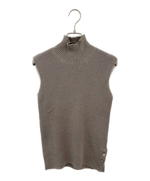 HERMES（エルメス）HERMES (エルメス) シルクノースリーブニット グレー サイズ:SMの古着・服飾アイテム