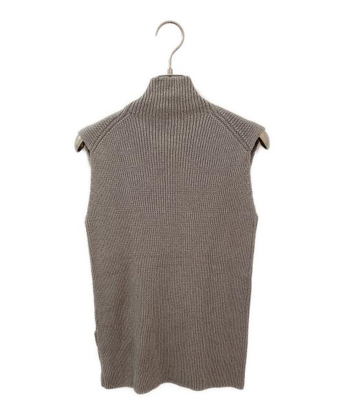 HERMES（エルメス）HERMES (エルメス) シルクノースリーブニット グレー サイズ:SMの古着・服飾アイテム