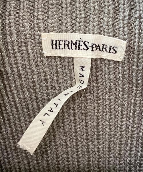 HERMES（エルメス）HERMES (エルメス) シルクノースリーブニット グレー サイズ:SMの古着・服飾アイテム