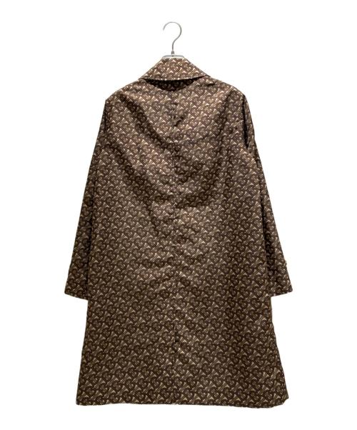 BURBERRY（バーバリー）BURBERRY (バーバリー) TB モノグラム ナイロン ステンカラー コート/TB Monogram Nylon Balmacaan Coat/8021686 ブラウン サイズ:34の古着・服飾アイテム