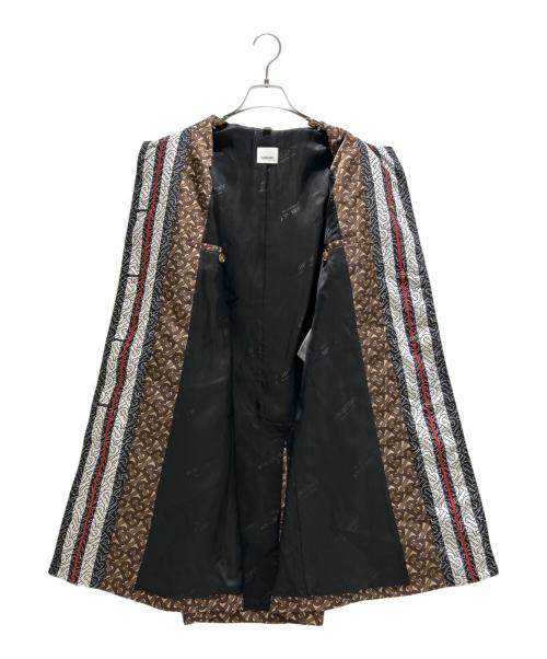 BURBERRY（バーバリー）BURBERRY (バーバリー) TB モノグラム ナイロン ステンカラー コート/TB Monogram Nylon Balmacaan Coat/8021686 ブラウン サイズ:34の古着・服飾アイテム