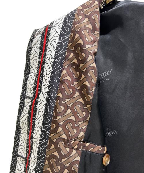 BURBERRY（バーバリー）BURBERRY (バーバリー) TB モノグラム ナイロン ステンカラー コート/TB Monogram Nylon Balmacaan Coat/8021686 ブラウン サイズ:34の古着・服飾アイテム