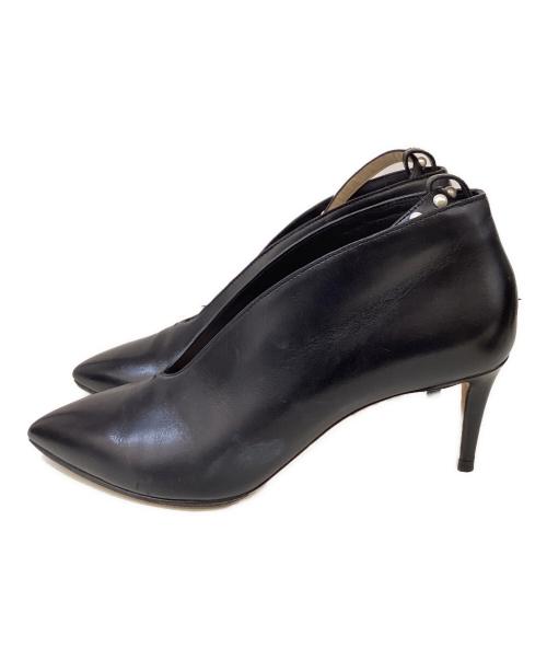 JIMMY CHOO（ジミーチュウ）JIMMY CHOO (ジミーチュウ) パールアンクルストラップパンプス ブラック サイズ:37の古着・服飾アイテム