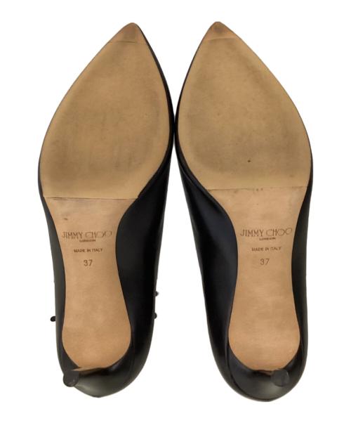 JIMMY CHOO（ジミーチュウ）JIMMY CHOO (ジミーチュウ) パールアンクルストラップパンプス ブラック サイズ:37の古着・服飾アイテム