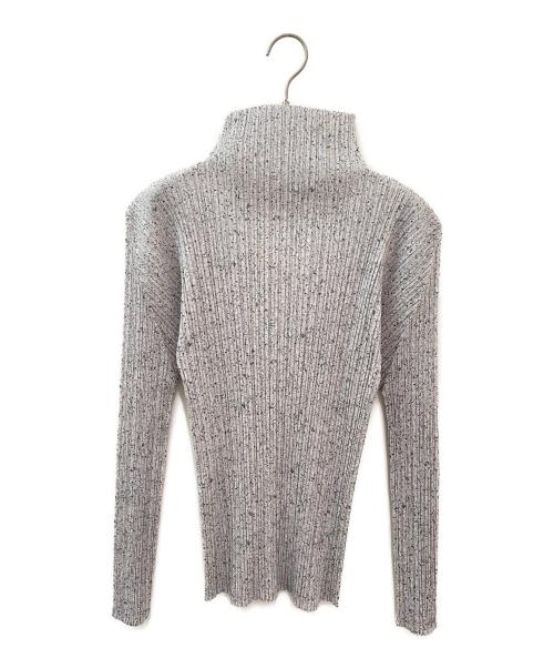 PLEATS PLEASE（プリーツプリーズ）PLEATS PLEASE (プリーツプリーズ) 総柄ハイネックカットソー グレー サイズ:4の古着・服飾アイテム