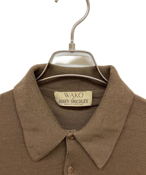 JOHN SMEDLEY（ジョンスメドレー）JOHN SMEDLEY (ジョンスメドレー) ウールニットポロシャツ ブラウン サイズ:Freeの古着・服飾アイテム