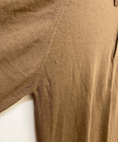 JOHN SMEDLEY（ジョンスメドレー）JOHN SMEDLEY (ジョンスメドレー) ウールニットポロシャツ ブラウン サイズ:Freeの古着・服飾アイテム