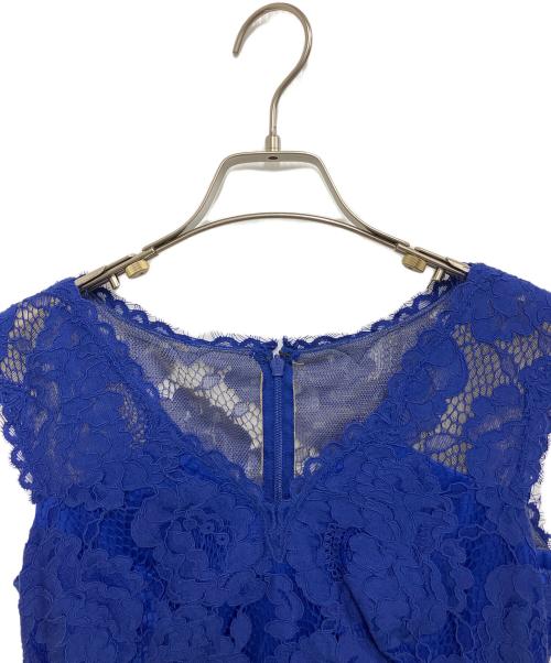 TADASHI SHOJI（タダシ ショージ）TADASHI SHOJI (タダシ ショージ) コードレースワンピース ブルーの古着・服飾アイテム