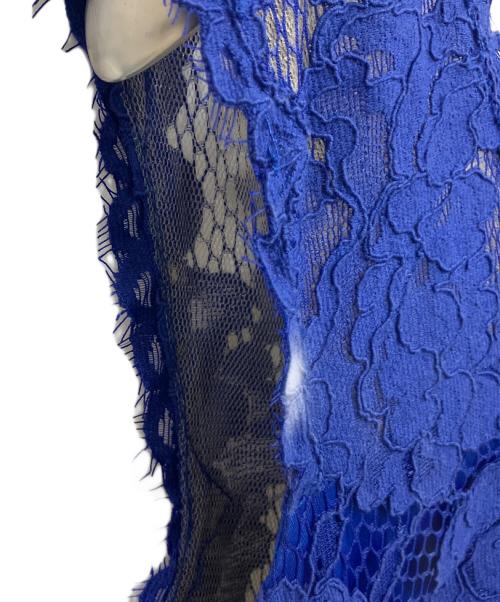 TADASHI SHOJI（タダシ ショージ）TADASHI SHOJI (タダシ ショージ) コードレースワンピース ブルーの古着・服飾アイテム