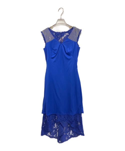 TADASHI SHOJI（タダシ ショージ）TADASHI SHOJI (タダシ ショージ) コードレースワンピース ブルーの古着・服飾アイテム