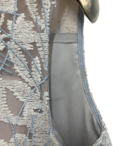 ANAYI（アナイ）ANAYI (アナイ) スノーフラワーエンブロイダリー ワンピース ピンク×ホワイト サイズ:36の古着・服飾アイテム