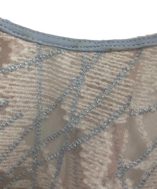 ANAYI（アナイ）ANAYI (アナイ) スノーフラワーエンブロイダリー ワンピース ピンク×ホワイト サイズ:36の古着・服飾アイテム