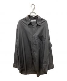 Graphpaper（グラフペーパー）の古着「Broad L/S Oversized Regular Collar Shirt」｜グレー