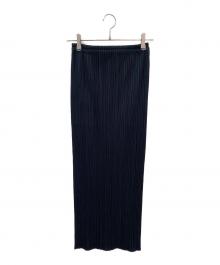 PLEATS PLEASE（プリーツプリーズ）の古着「プリーツスカート」｜ダークグリーン