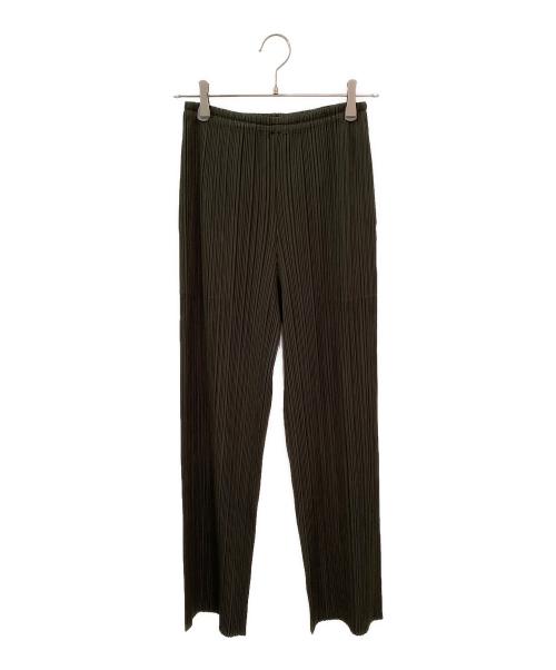 PLEATS PLEASE（プリーツプリーズ）PLEATS PLEASE (プリーツプリーズ) プリーツパンツ オリーブ サイズ:4の古着・服飾アイテム