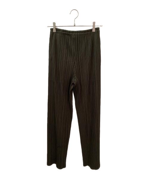 PLEATS PLEASE（プリーツプリーズ）PLEATS PLEASE (プリーツプリーズ) プリーツパンツ オリーブ サイズ:4の古着・服飾アイテム