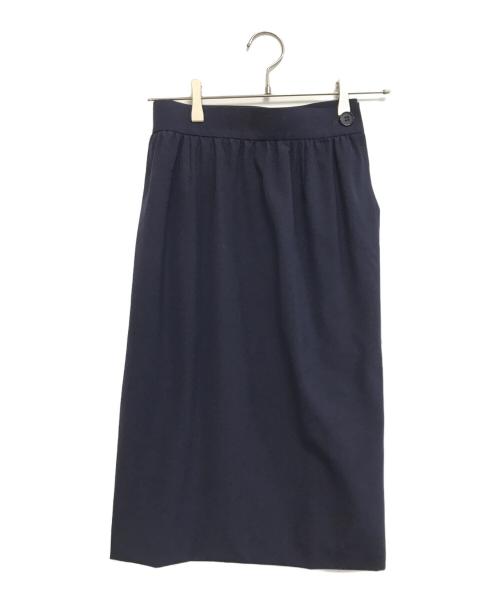 Yves Saint Laurent  Diffusion Femmes（イヴ・サンローラン ディフュージョン・ファム）Yves Saint Laurent  Diffusion Femmes (イヴ・サンローラン ディフュージョン・ファム) ノーカラー セットアップ ネイビー サイズ:Mの古着・服飾アイテム