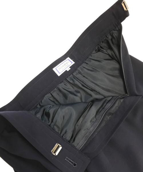 Yves Saint Laurent  Diffusion Femmes（イヴ・サンローラン ディフュージョン・ファム）Yves Saint Laurent  Diffusion Femmes (イヴ・サンローラン ディフュージョン・ファム) ノーカラー セットアップ ネイビー サイズ:Mの古着・服飾アイテム