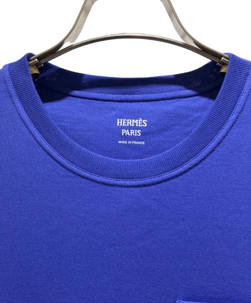 HERMES（エルメス）HERMES (エルメス) Hロゴ刺繍カットソーワンピース ブルー サイズ:38の古着・服飾アイテム