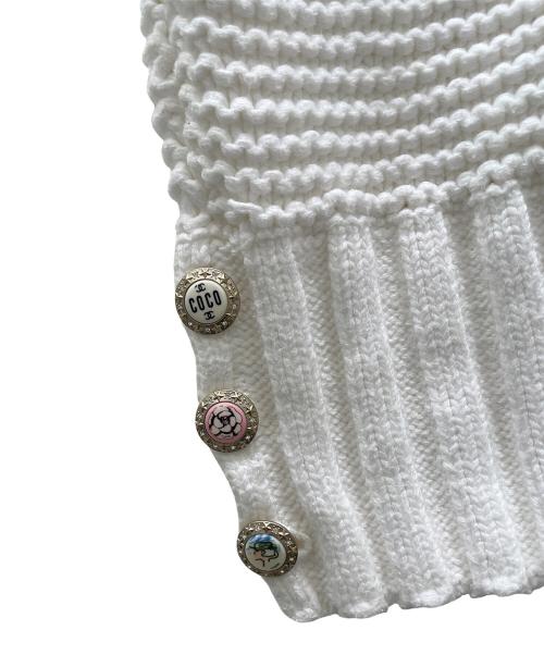 CHANEL（シャネル）CHANEL (シャネル) 08P リボンノースリーブニット ホワイト サイズ:38の古着・服飾アイテム