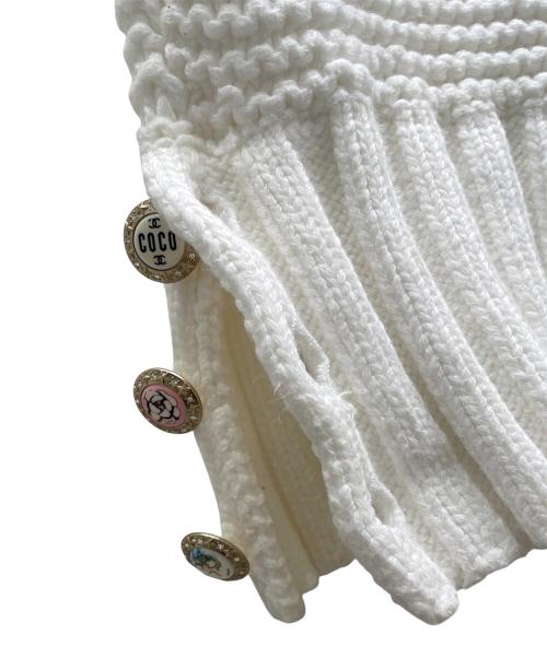 CHANEL（シャネル）CHANEL (シャネル) 08P リボンノースリーブニット ホワイト サイズ:38の古着・服飾アイテム
