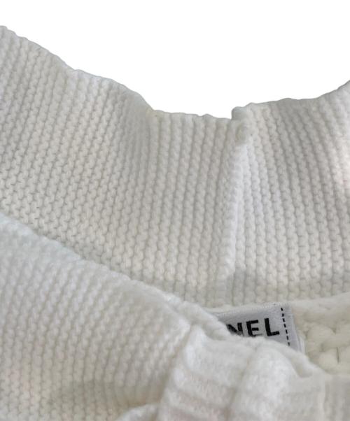 CHANEL（シャネル）CHANEL (シャネル) 08P リボンノースリーブニット ホワイト サイズ:38の古着・服飾アイテム
