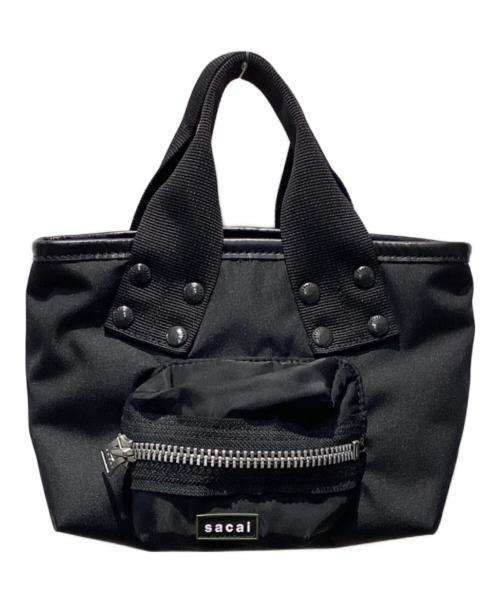 sacai（サカイ）sacai (サカイ) Pocket Tote Bag Smallミニトートバッグ ブラック サイズ:OSの古着・服飾アイテム
