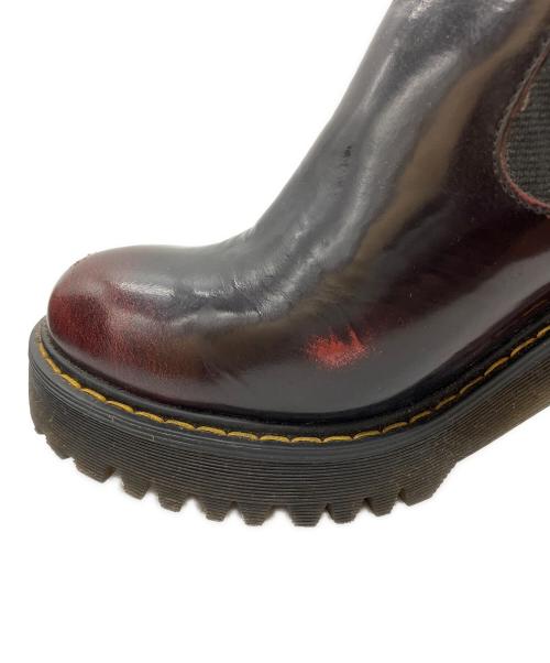 Dr.Martens（ドクターマーチン）Dr.Martens (ドクターマーチン) HURSTON サイドゴアヒールブーツ ワインレッド サイズ:UK4の古着・服飾アイテム