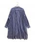 R&D.M.Co-OLDMAN'S TAILOR (オールドマンズテーラー) リネン混ストライプシャツワンピース ブルー サイズ:S：13000円