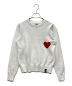 DOUBLE STANDARD CLOTHINGダブルスタンダードクロージング）の古着「ハートジャガードニット」｜アイボリー