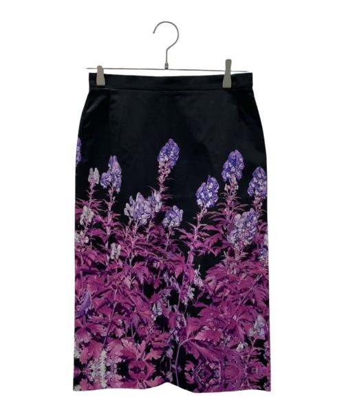 DRIES VAN NOTEN（ドリスヴァンノッテン）DRIES VAN NOTEN (ドリスヴァンノッテン) フラワープリントスカート ブラック サイズ:34の古着・服飾アイテム