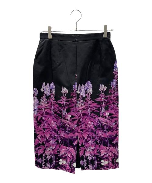 DRIES VAN NOTEN（ドリスヴァンノッテン）DRIES VAN NOTEN (ドリスヴァンノッテン) フラワープリントスカート ブラック サイズ:34の古着・服飾アイテム