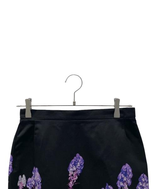 DRIES VAN NOTEN（ドリスヴァンノッテン）DRIES VAN NOTEN (ドリスヴァンノッテン) フラワープリントスカート ブラック サイズ:34の古着・服飾アイテム