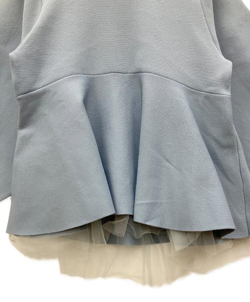 Re.Verofonna（ヴェロフォンナ）Re.Verofonna (ヴェロフォンナ) ペプラムニット ブルー サイズ:Mの古着・服飾アイテム