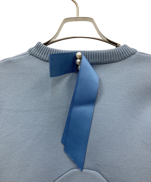 Re.Verofonna（ヴェロフォンナ）Re.Verofonna (ヴェロフォンナ) ペプラムニット ブルー サイズ:Mの古着・服飾アイテム