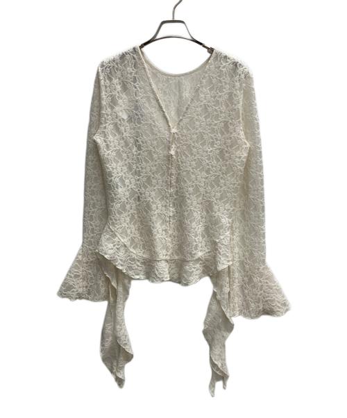 Ameri（アメリ）AMERI (アメリ) UND 2WAY CUT LACE FRILL TOP アイボリー サイズ:free 未使用品の古着・服飾アイテム