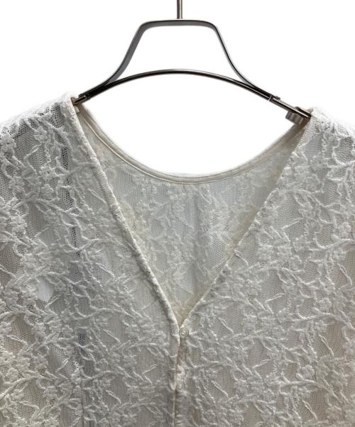 Ameri（アメリ）AMERI (アメリ) UND 2WAY CUT LACE FRILL TOP アイボリー サイズ:free 未使用品の古着・服飾アイテム