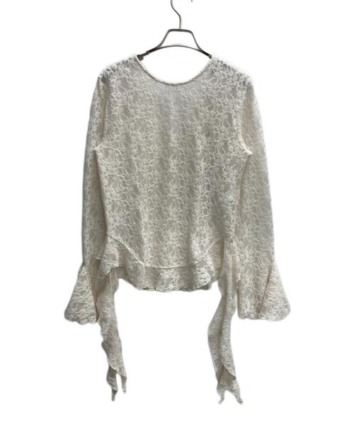 Ameri（アメリ）AMERI (アメリ) UND 2WAY CUT LACE FRILL TOP アイボリー サイズ:free 未使用品の古着・服飾アイテム