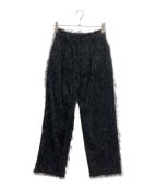 CLANEクラネ）の古着「FRINGE PANTS」｜ブラック