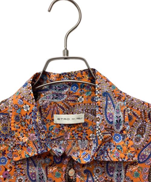 ETRO（エトロ）ETRO (エトロ) ペイズリー柄シャツ オレンジ サイズ:Mの古着・服飾アイテム