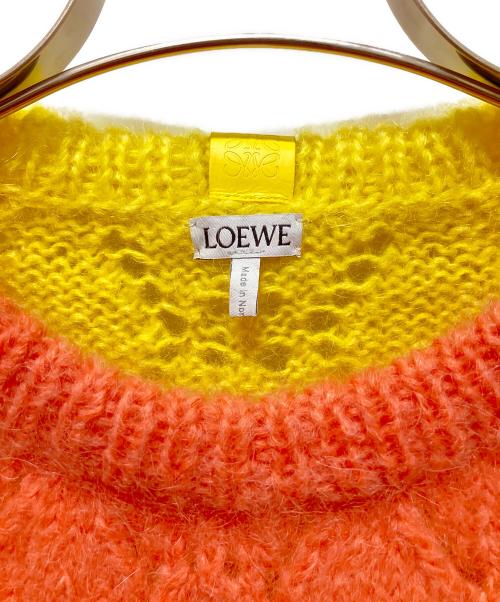 LOEWE（ロエベ）LOEWE (ロエベ) モヘアニットセーター オレンジ / ピンク / イエロー サイズ:Sの古着・服飾アイテム